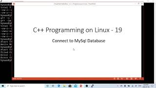 C++ Programming on Linux - Connect to MySql database