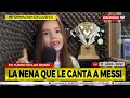 Niña quiso grabar una canción para el Día de la Madre y terminó dedicándosela a Messi