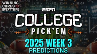 Week 3 ESPN College Pickem | Against the Spread Contest Picks!