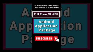 Apk Full Form