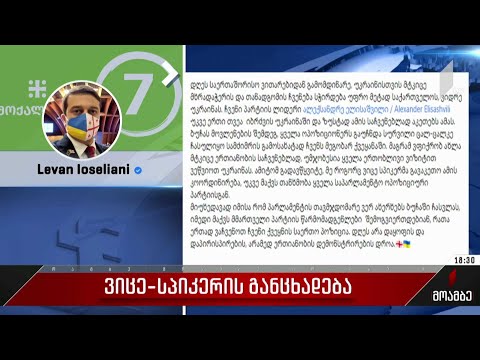 ვიცე-სპიკერის განცხადება