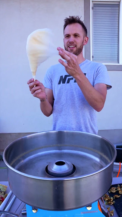 Turning cotton balls into cotton candy 