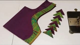 Blouse designs || paithani saree blouse back neck design || cutting and stitching back neck Blouse