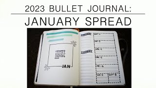 2023 Bullet Journal: January Cover Page &amp; Weekly Spread // SNAPSHOT MINIMALIST