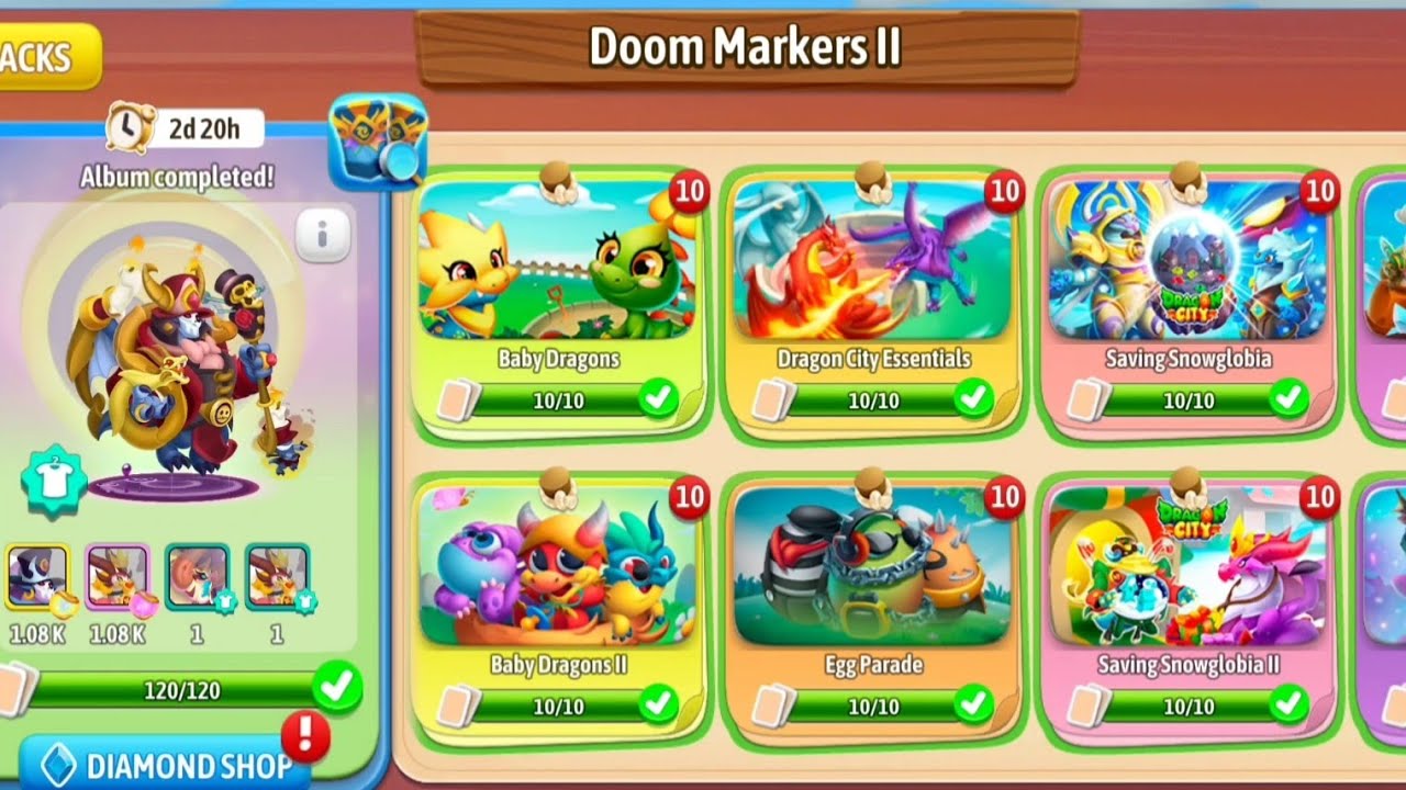 DOOM MARKERS II ALBUM COMPLETED❗DRAGON CITY 