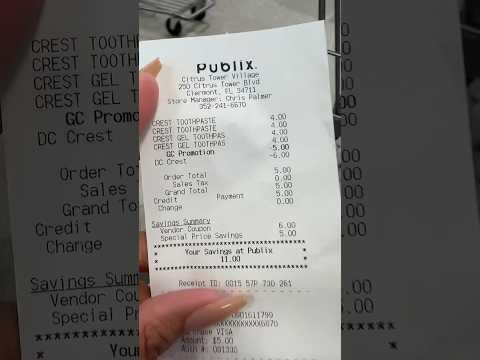 FREE TOOTHPASTE AT PUBLIX!! #couponing #coupon #couponer #coupons #publix