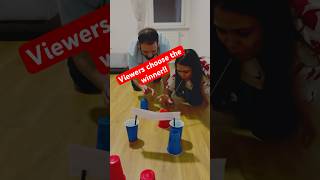 Blow Cup challenge. Couple game. #shorts #shortsfeed #funny #challenge  #comedy #fyp