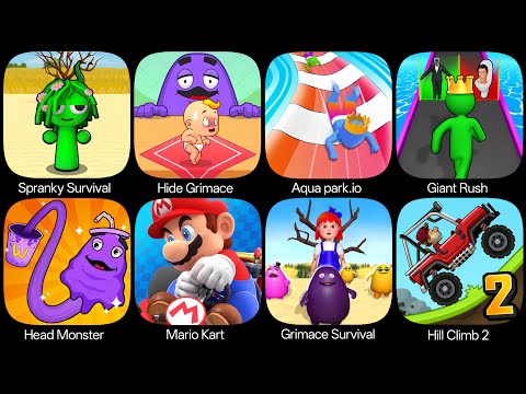 Spranky Survival,Mario Kart,Hide Grimace,Giant Rush,Head Master