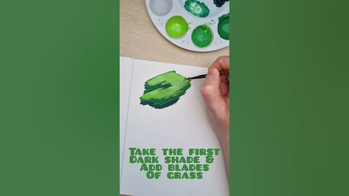 Tutorial | Paint Grass PT. 1🌿 #ghibli #tutorial #paint #howto #howtopaint #gouache