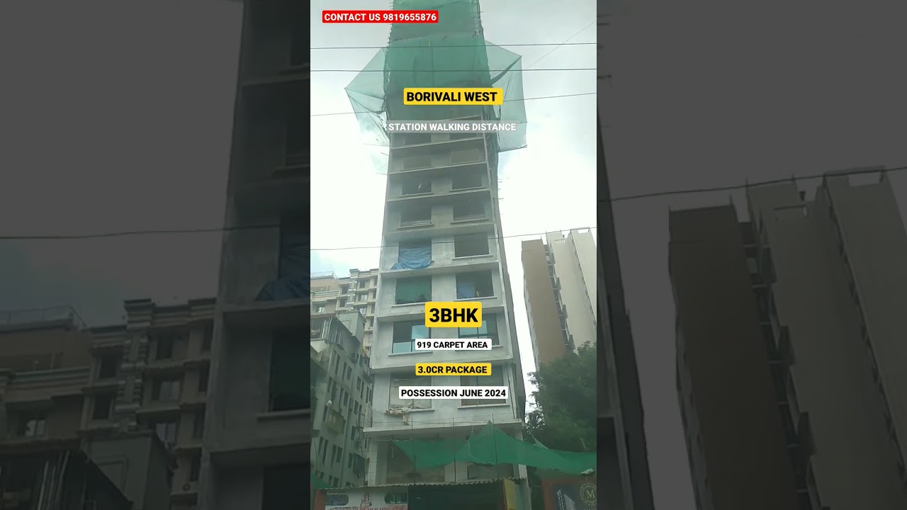 Luxurious Big size 3bhk flat available in borivali west prime location 