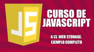 Curso de Javascript - 4.13. Web Storage. Ejemplo completo
