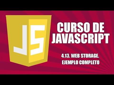 Curso de Javascript - 4.13. Web Storage. Ejemplo completo