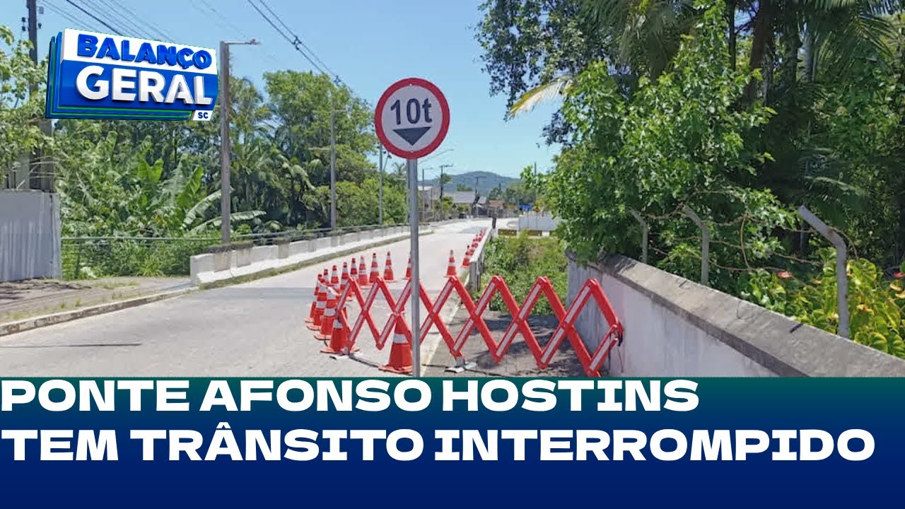 Gaspar: ponte Afonso Hostins tem trânsito interrompido