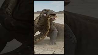 “Apex Predator Showdown: Komodo Dragon Attacks Python!” 🐍🔥 100million views 😱