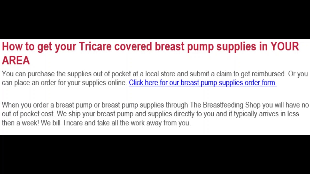 Tricare Breast Pump Coverage Chula Vista YouTube