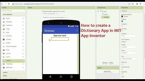 How to create a Dictionary App in MIT App Inventor