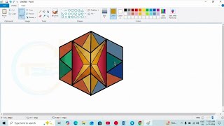 How to draw in ms paint | 3d illusion drawing #drawing #artandcraft #art
