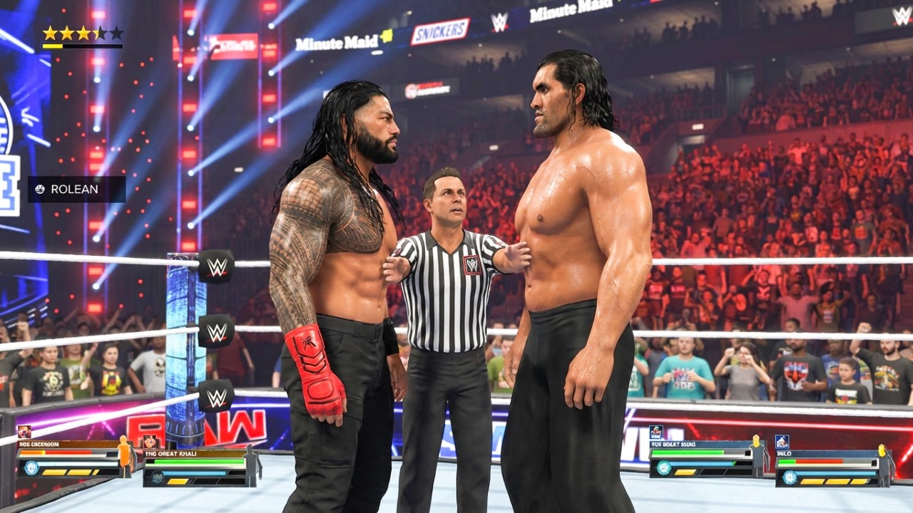 The Great Khali Vs Roman Reigns Tribal Chief WWE 2K25 #5