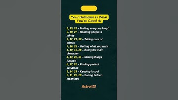 Your Birthdate Is What You’re Good At#astrology #zodiac #horoscope