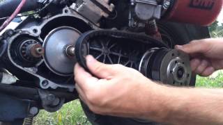 Honda Elite / Tact 50 - CVT Installation (belt, variator, rollers, clutch) | Mitch's Scooter Stuff