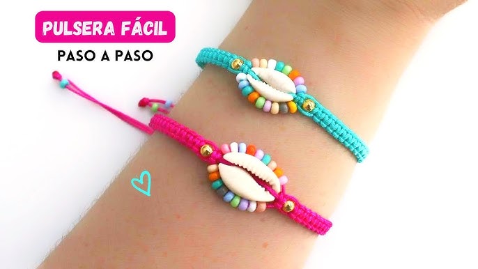 Como hacer PULSERAS AESTHETIC con LETRAS de acrílico y fimo