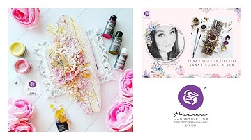 Mixed Media Tutorial "Altered Surfboard" by Sanna Suomalainen