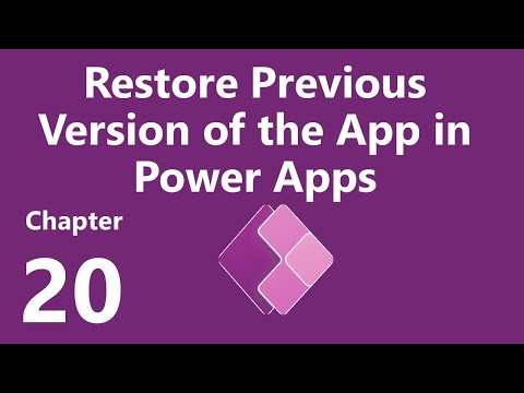 Restore Previous Version of the Canvas App in Power Apps
