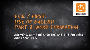 FCE / First Use of English part 3: Word Formation (flo-joe.co.uk)