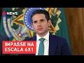 Escala 6x1: relator da PEC deve se reunir com Hugo Motta por acordo | TEMPO REAL
