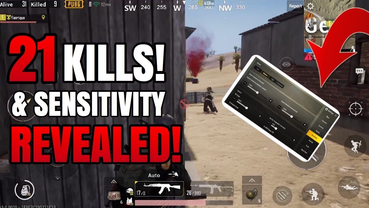 Sensitivity Revealed! | 21 Kills Solo VS Squad | PUBG Mobile