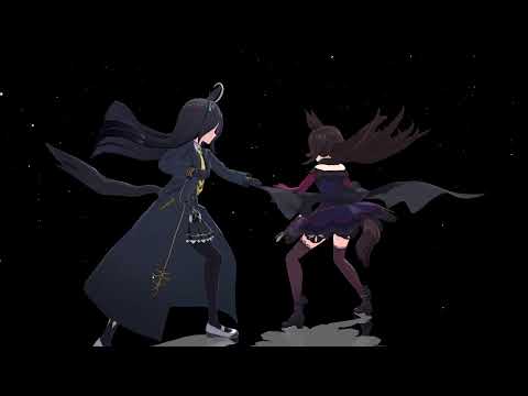 【ウマ娘MMD】ライスとカフェの組み手（夢の中）