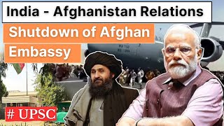 Shutdown of Afghanistan Embassy // India Afghanistan Relations  // upsc International Relations