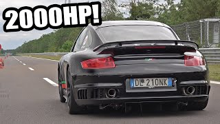 2000HP Porsche 9ff 911 GT2 Turbo Acceleration 0364 KM/H!