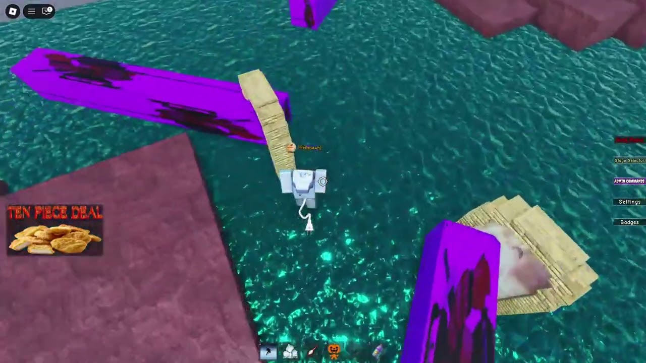 Tutorial how to get "emerged from the fire" badge in roblox "nugget"