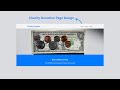 charity donation simple landing page design using html css