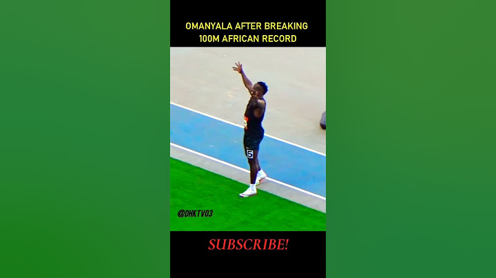 Ferdinand Omanyala After Breaking 100m Record!