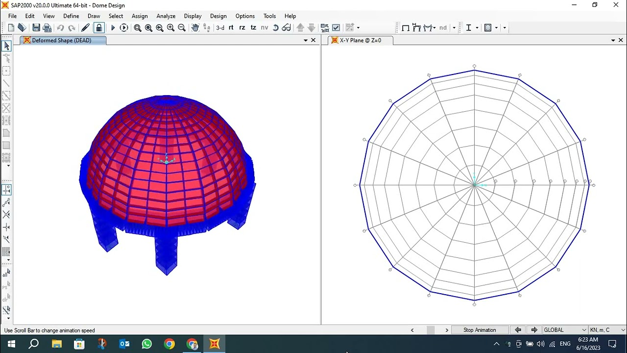 Reinforced Concrete Dome - Model Animation Record