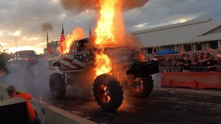 TRUCK TUG OF WAR AT THE BARN! (Carnage,FIRE, and Wasted $$$)