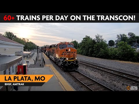 LIVE RAILCAM La Plata Missouri USA  Virtual Railfan