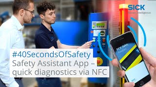 #40SecondsOfSafety: Quick diagnostics and troubleshooting via NFC with the SICK Safety Assistant App screenshot 1