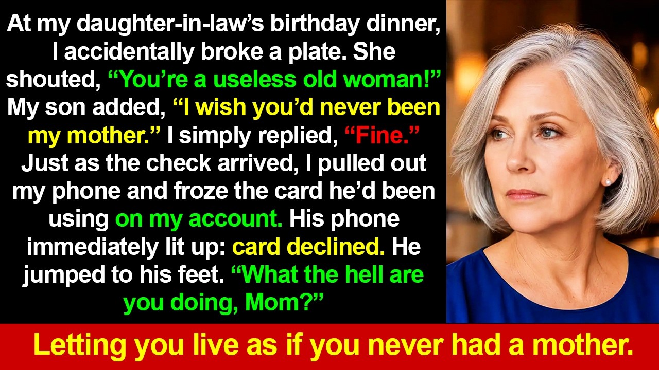 At 36, my son looked me in the eye and said he wished I had never been his mother—all because I finally dared to cut off the money he kept taking from me without ever paying back. I had spent...