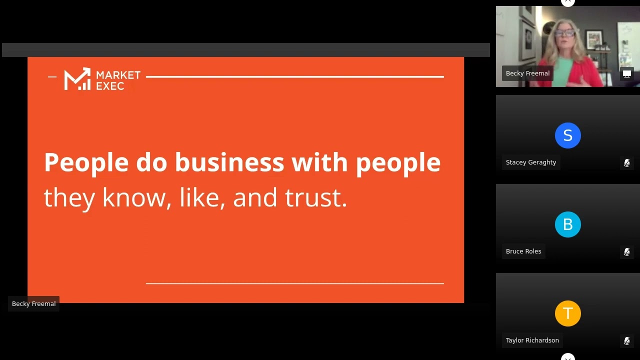 RECORDING- Increasing your ROI one story at a time. This is our April 18, 2024 with Becky Freemal