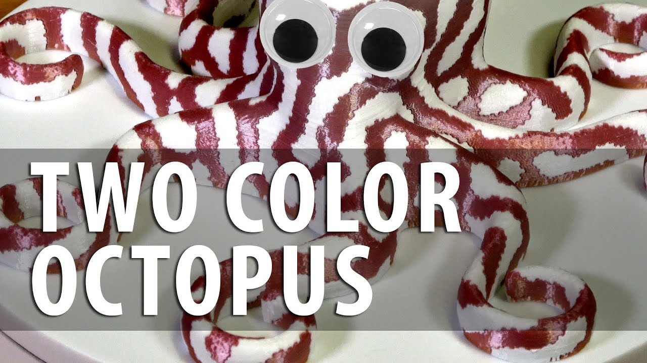3D Printing Dual Color Octopus on the FORMBOT TREX2+ using Stronghero3D filament and Simplify3D