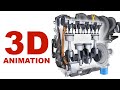 Engine structure and name of parts  gradual engine disassembly in 3d animation