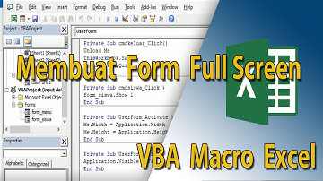 Tutorial VBA Macro Excel #17 Membuat Form Full Screen