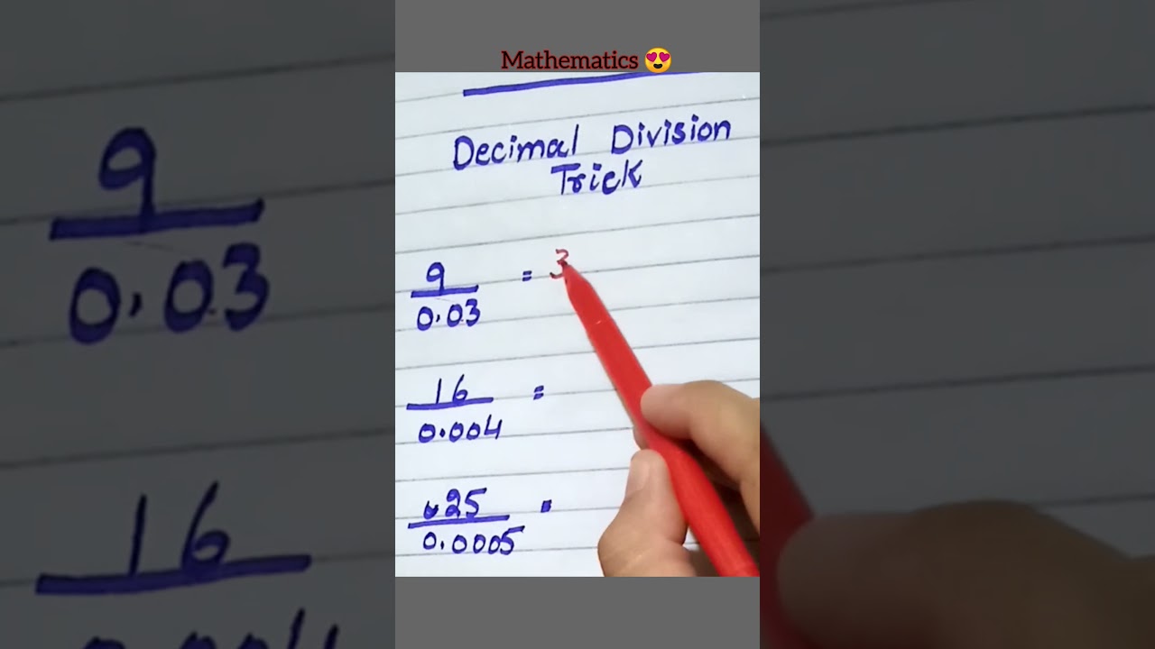 Decimal Division Trick 