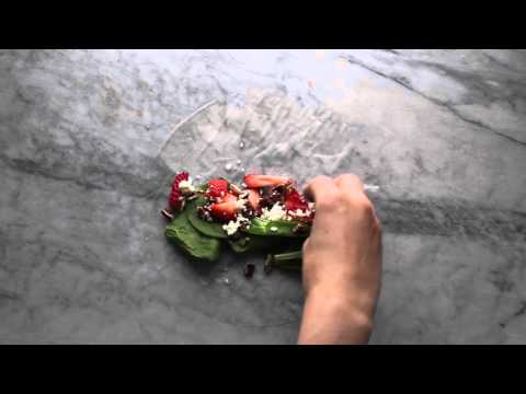 Strawberry Spinach Salad Rolls
