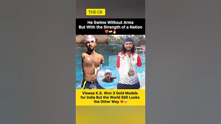 he swims without arms. #swimming #goldmedal