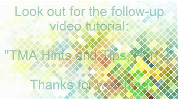 TU100 Setting Out TMAs