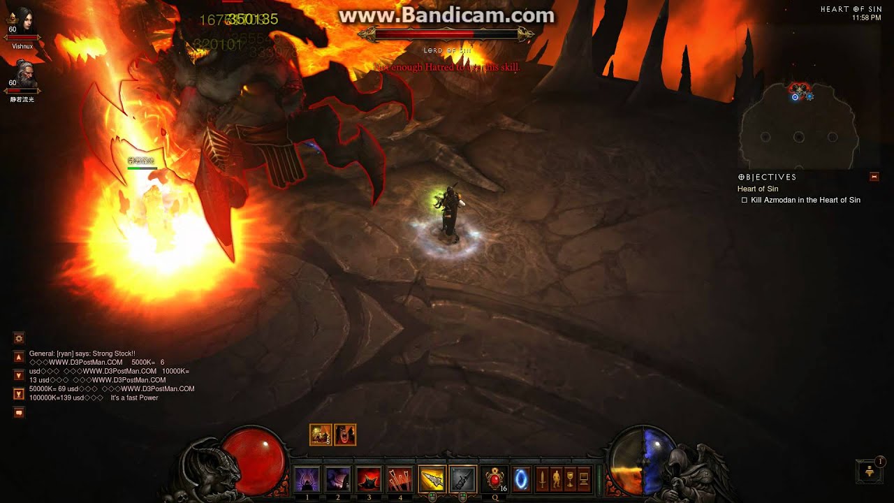 D3 Barb+DH vs Azmodan Inferno